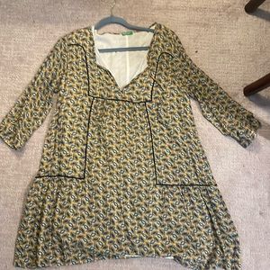 Patterned, quarter length sleeve dress from United Colors of Bennetton